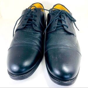 DUKE Belvedere Black Cap Toe Lace-up Shoes